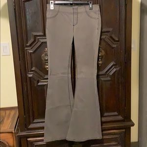 Free People Grey Pull On Bell Bottoms